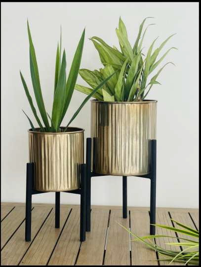 Electroplated Pot Set 15*12-V Home Decor