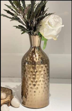 Shiny Golden Color Vase 5*11-V Home Decor