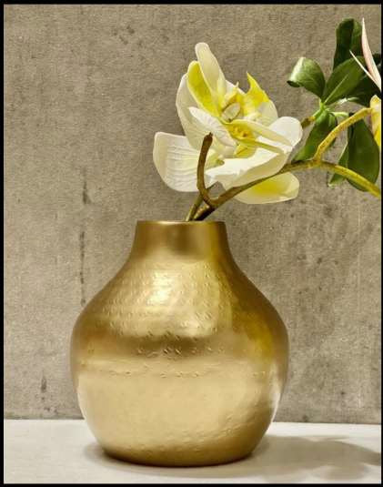 Golden Color Vase 6*6-V Home Decor