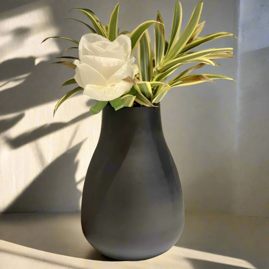 Black Matte Vase 7*8-V Home Decor