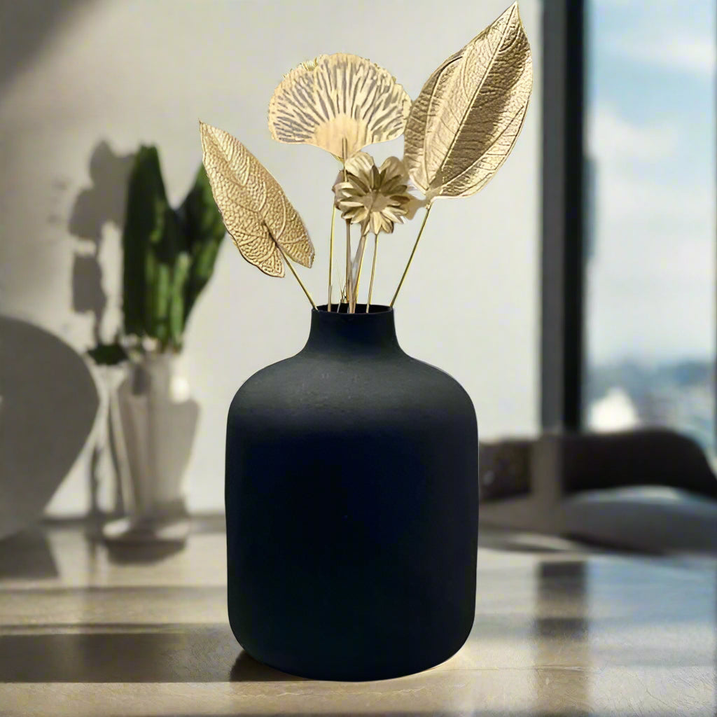 Black Matte vase 7*10-V Home Decor
