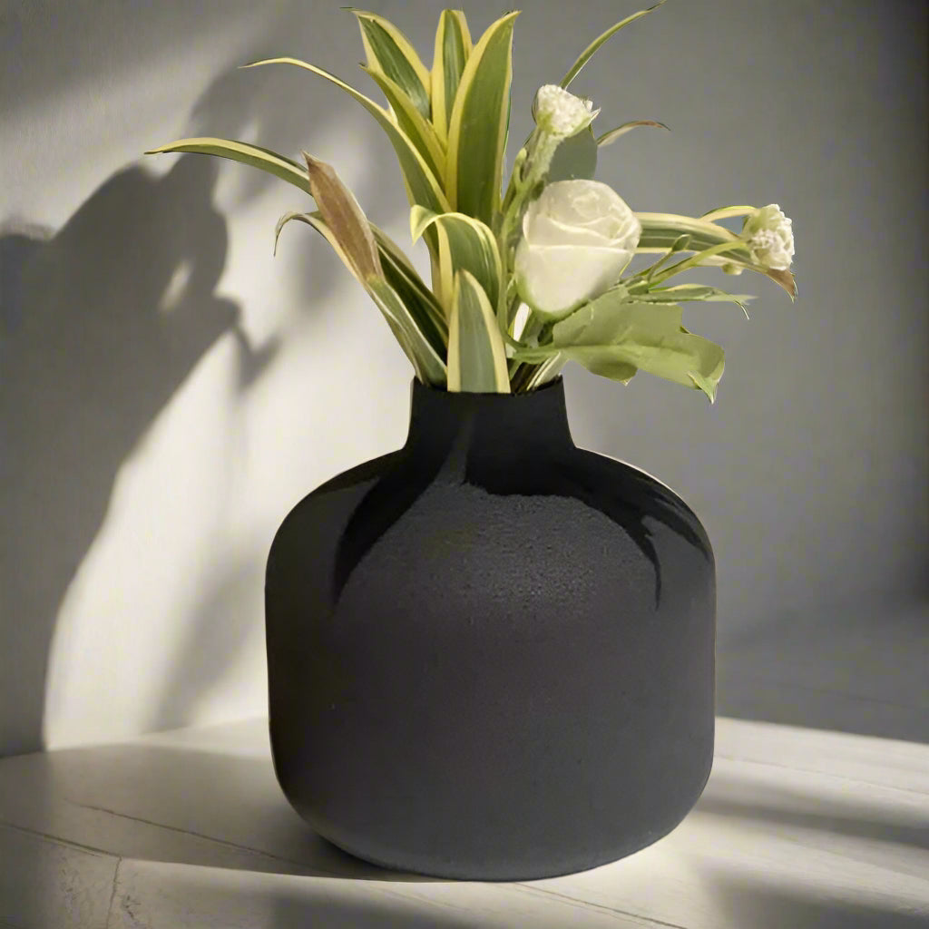 Black Matte Vase 7*8*7-V Home Decor