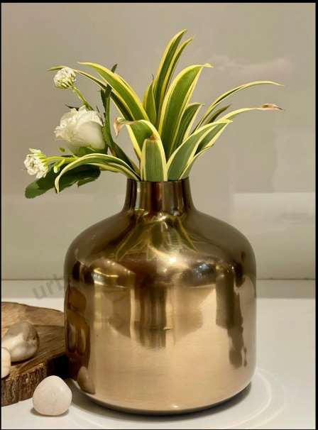 Golden Color Vase 7*8*7-V Home Decor