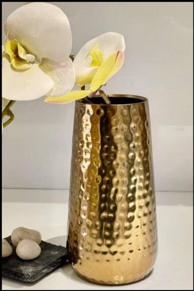 Golden Color Vase 4*9-V Home Decor