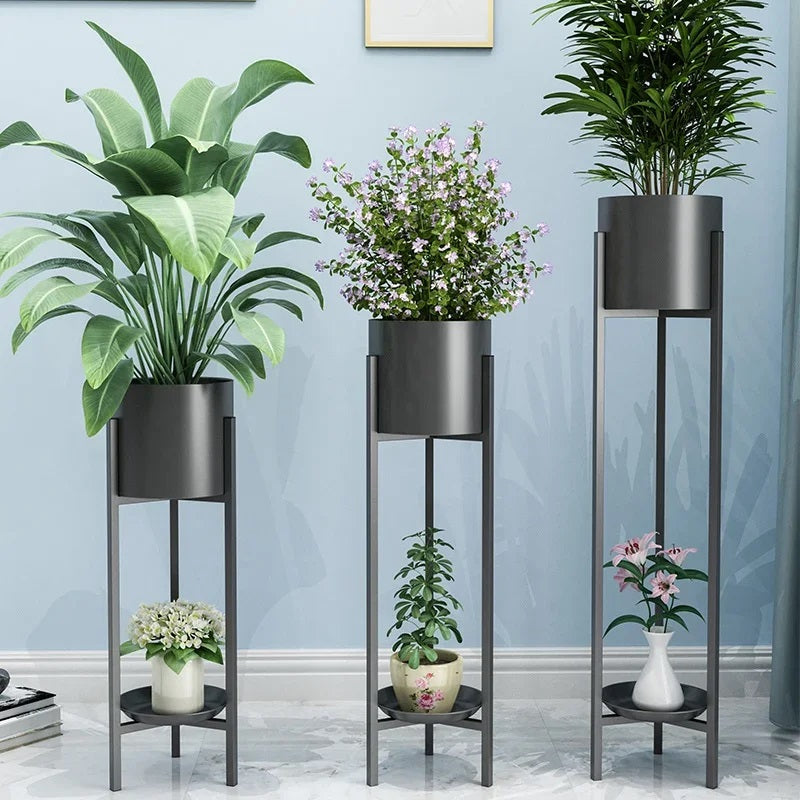 Black planters set 32 * 27 * 22-V Home Decor