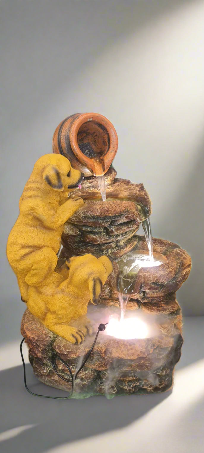 Fibre Dog fountain 25*17*17