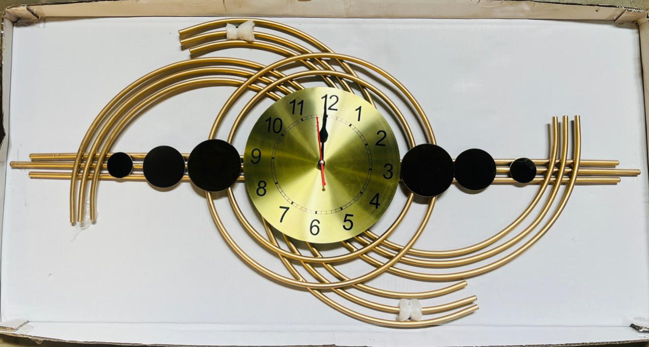 Grungy Wall Clock 39*18-V Home Decor