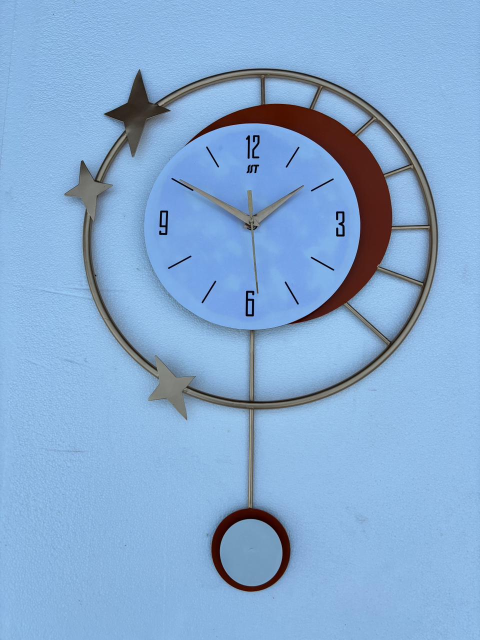 Golden Orange Wall Clock 16*23