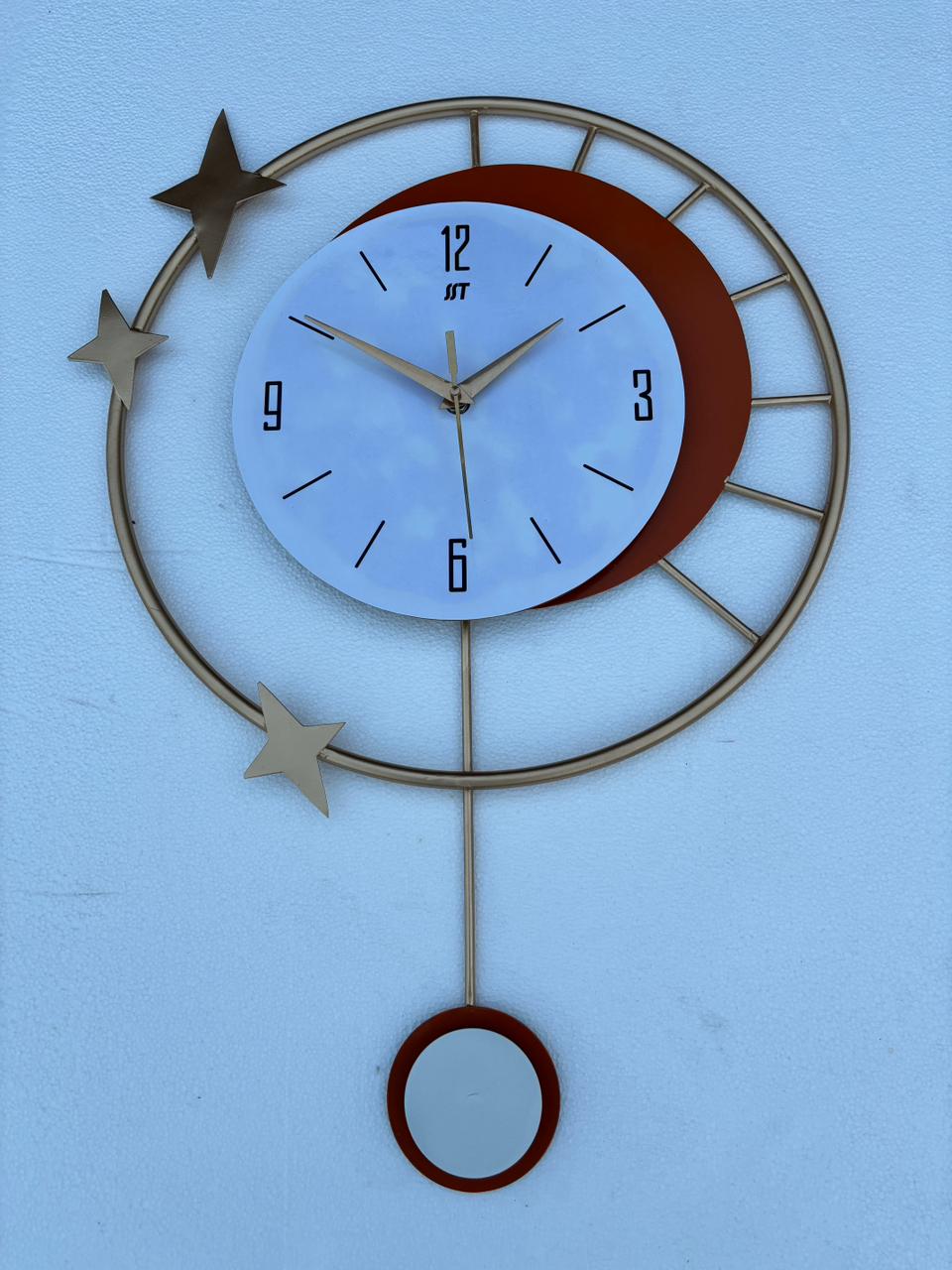 Golden Orange Wall Clock 16*23