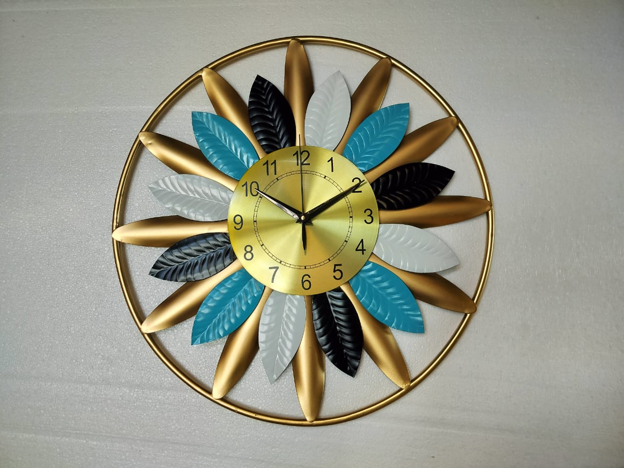 Leaf circle wall clock 20*20