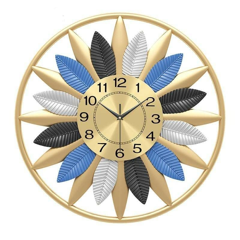 Leaf circle wall clock 20*20-V Home Decor