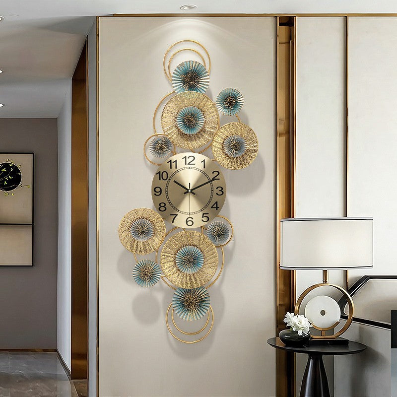 Vertical Ring Plate Clock 18*48-V Home Decor