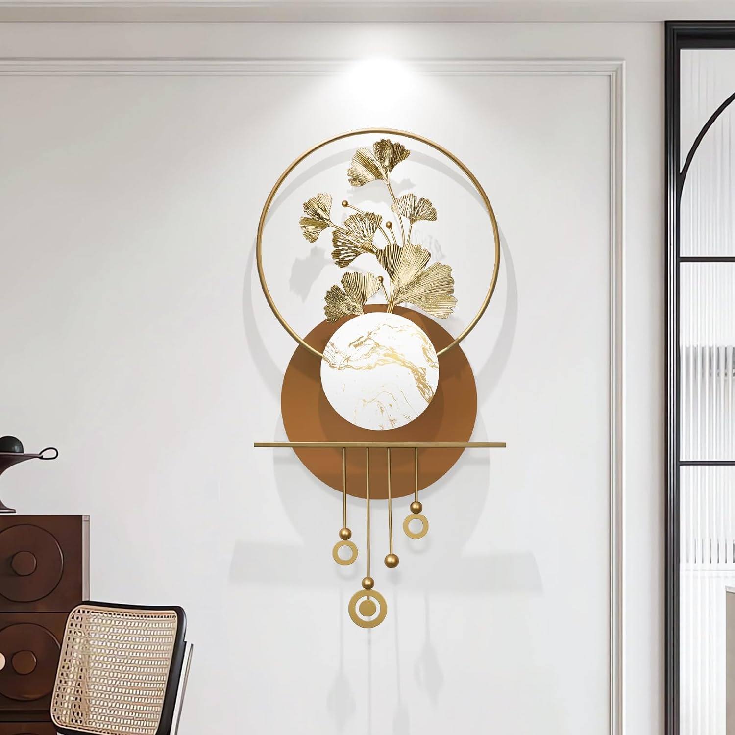 Set Of Circle With Flower Wall Decor 24*46-V Home Decor