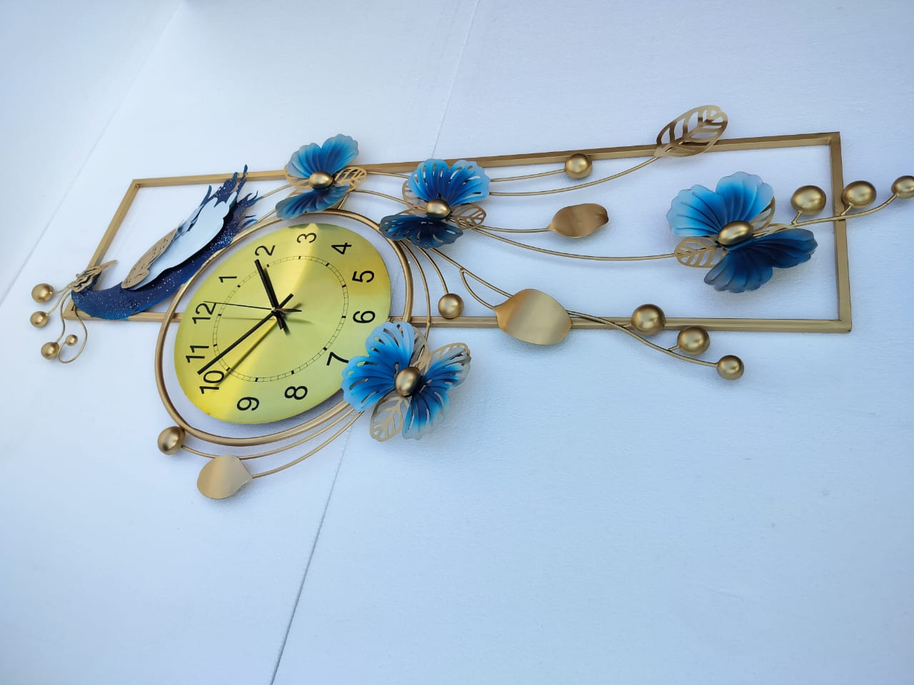 Peacock Vertical Clock 47*21