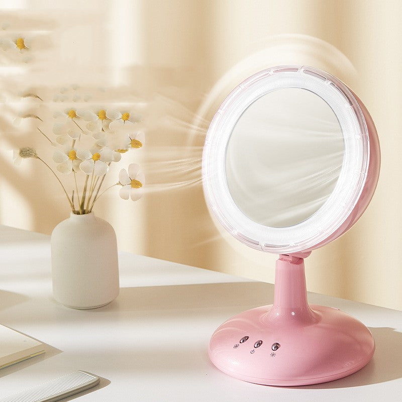 Desktop LED Light Dressing Mirror Dormitory Household Portable