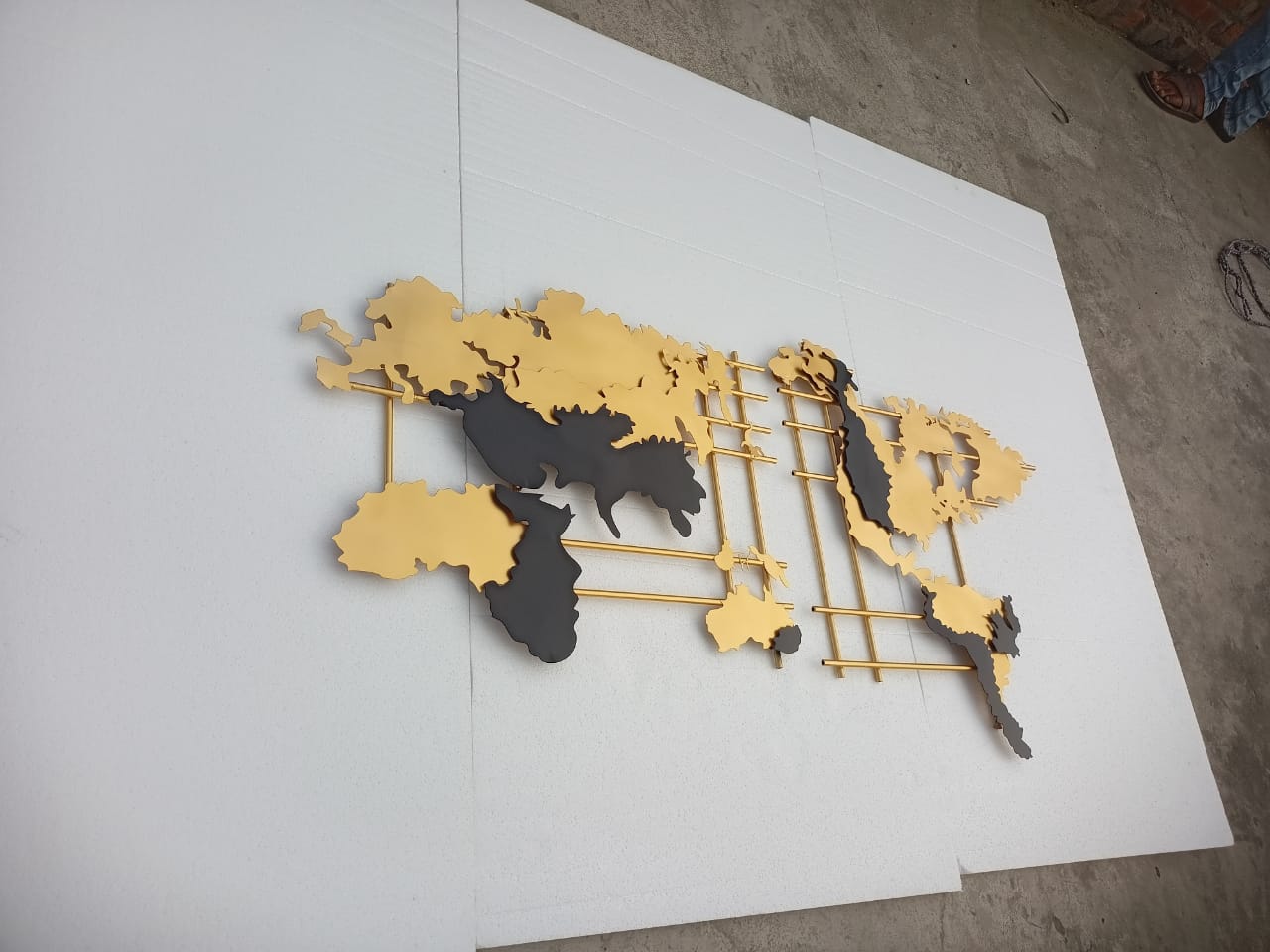 Metal World Map Wall Decor 48*25-V Home Decor