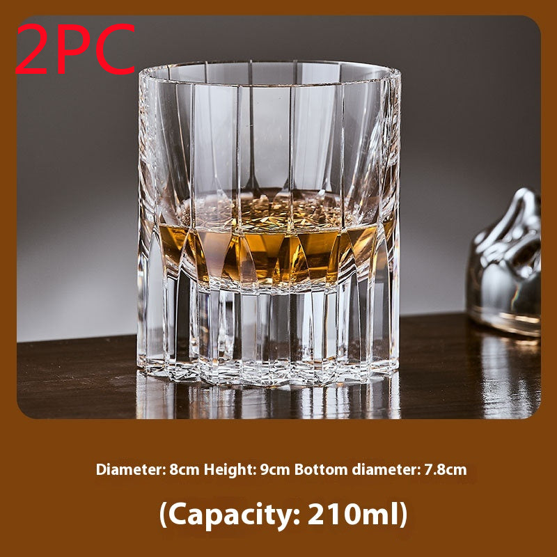 Hand Carved Whiskey Crystal Glasses