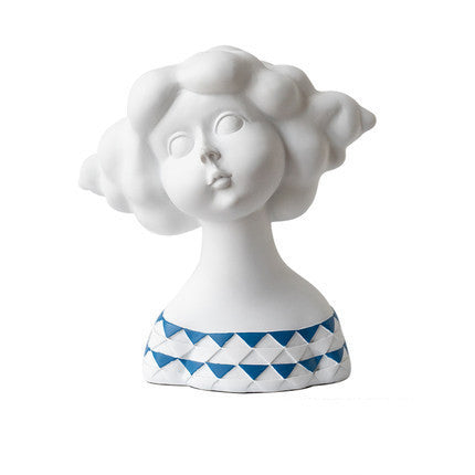 Nordic Creative Doll Girl Resin Decoration Living Room TV Cabinet Decoration