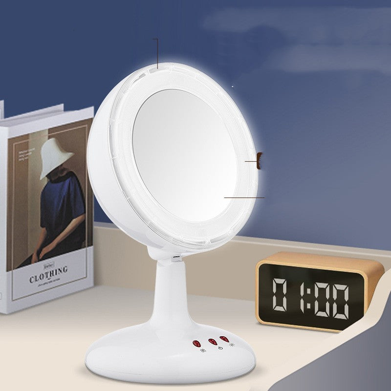 Desktop LED Light Dressing Mirror Dormitory Household Portable