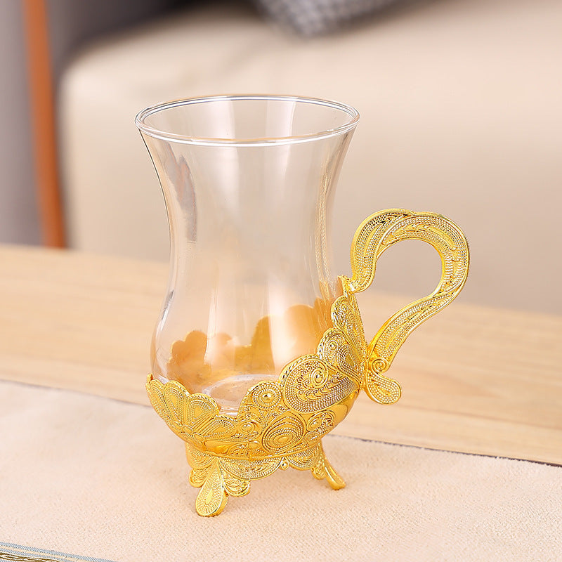 European Creative Coffee Cup Small Luxury Liquor Glass Set