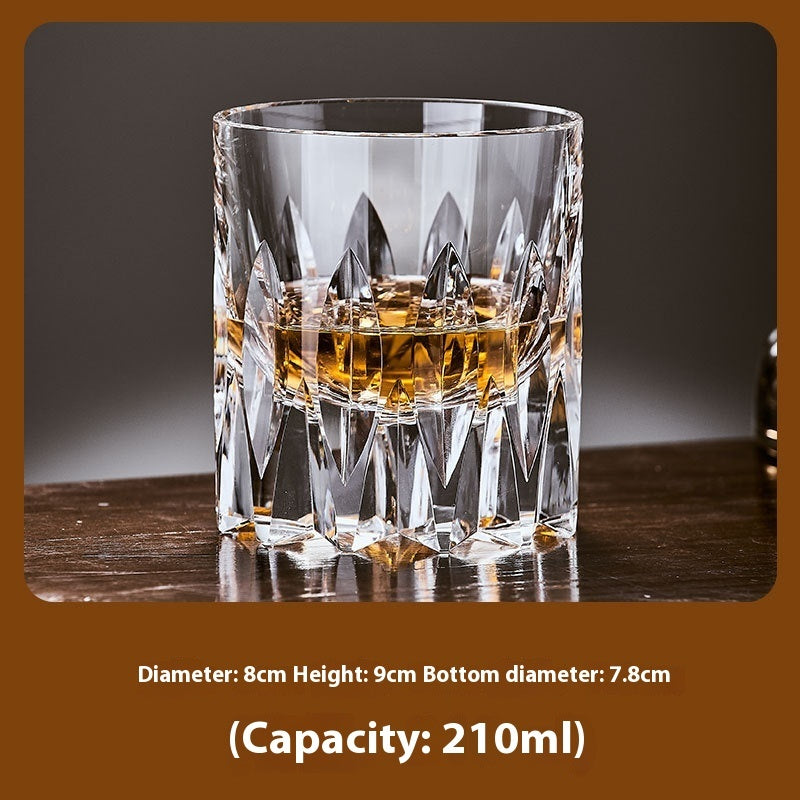 Hand Carved Whiskey Crystal Glasses