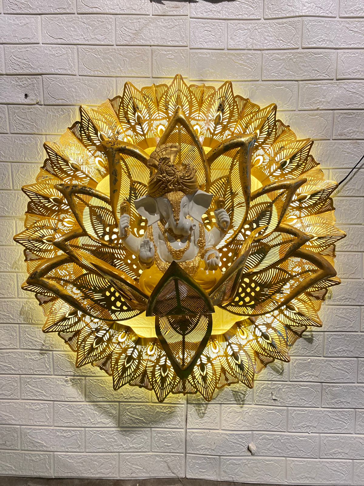 Lotus Ganesha Wall Decor 36*36*15-V Home Decor