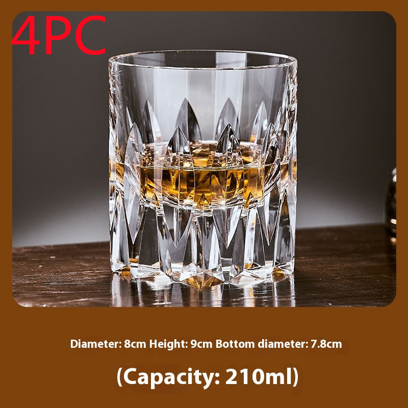 Hand Carved Whiskey Crystal Glasses