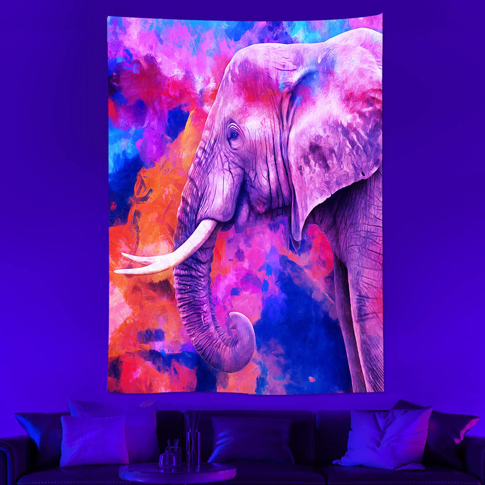 UV Fluorescent Tapestry Animal Neon Tapestry Tapestry Cloth Wall Hanging Background Fabric-V Home Decor