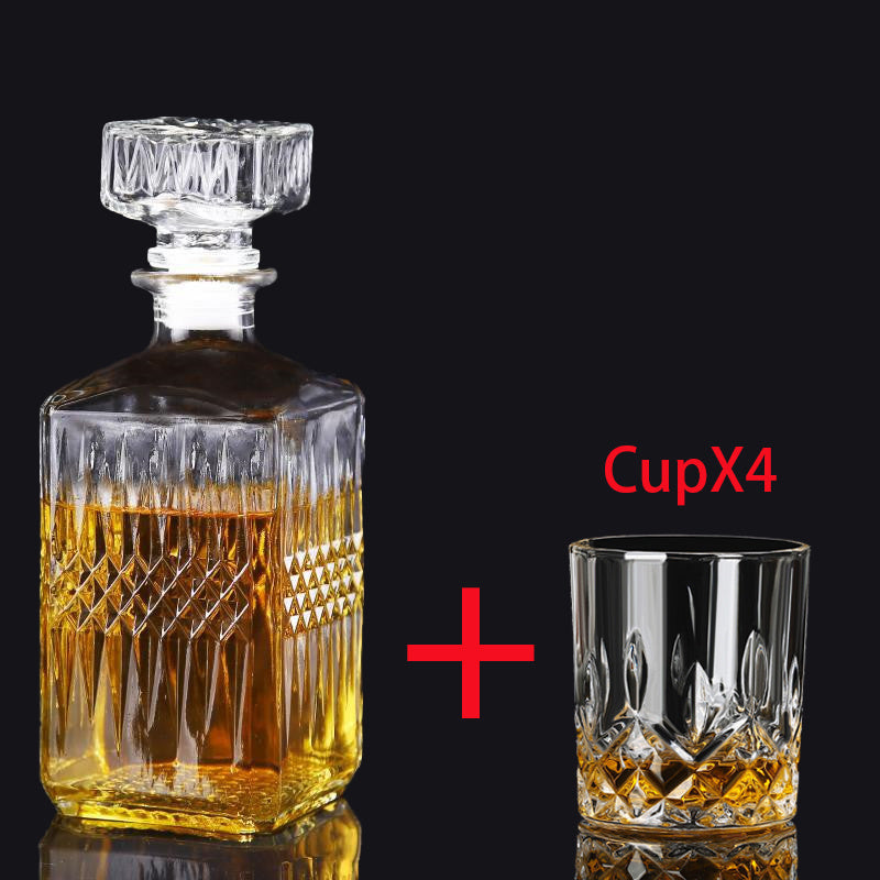 Sealed Transparent Wine Bottle With Lid Whiskey Glass