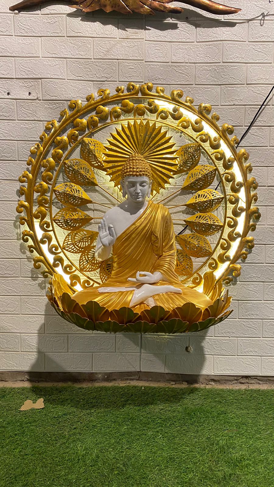 Lotus Buddha With Wheels 17*12*24-V Home Decor