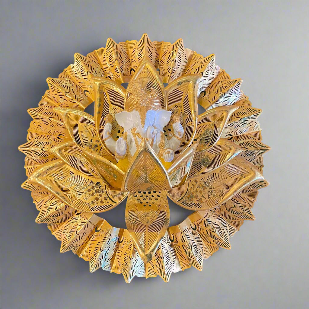 Lotus Ganesha Wall Decor 36*36*15-V Home Decor