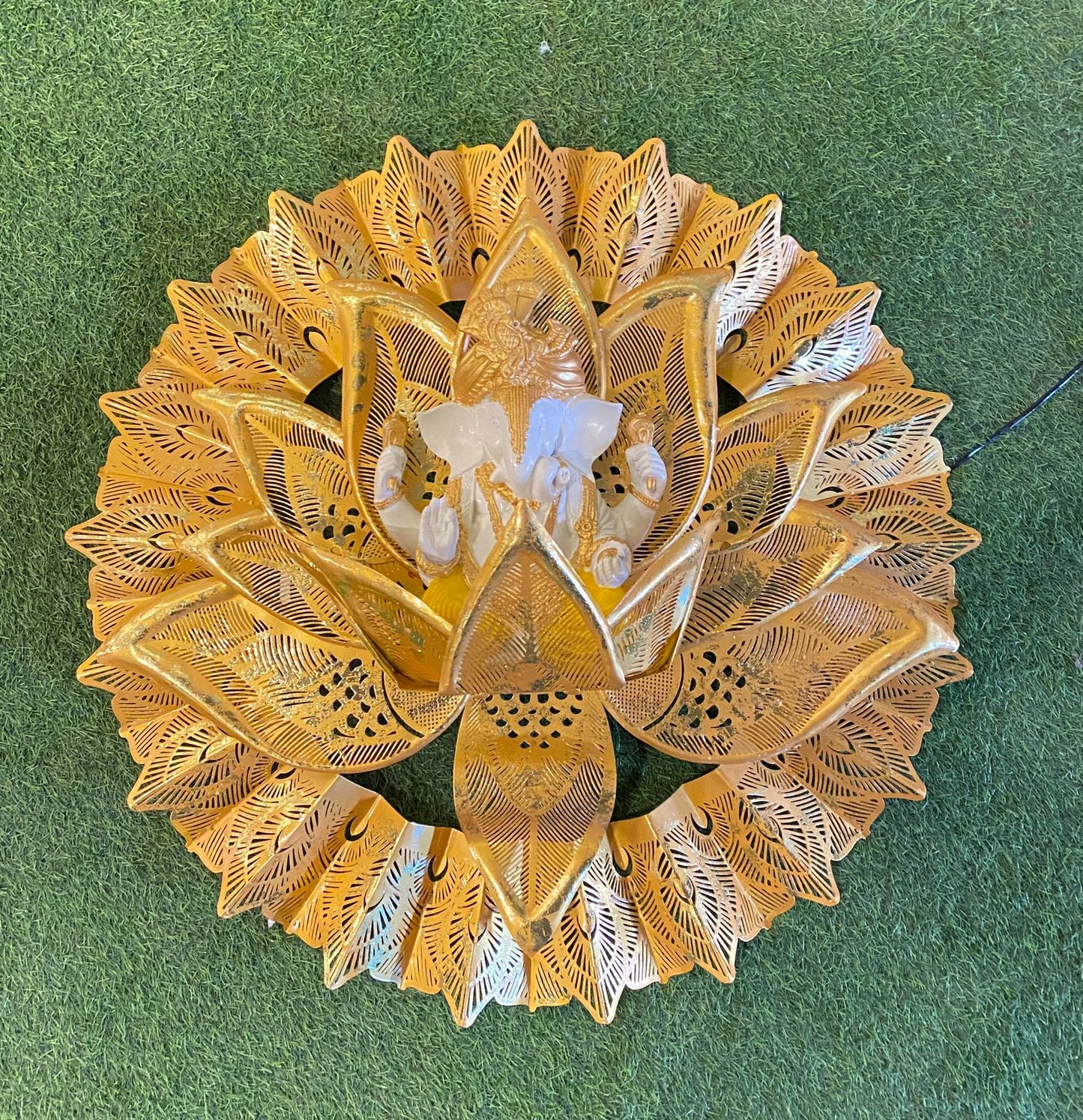 Lotus Ganesha Wall Decor 36*36*15-V Home Decor