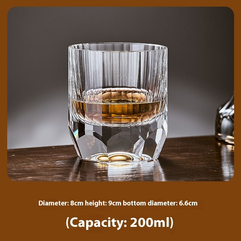 Hand Carved Whiskey Crystal Glasses