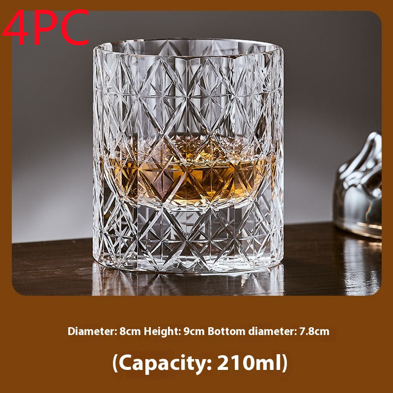 Hand Carved Whiskey Crystal Glasses