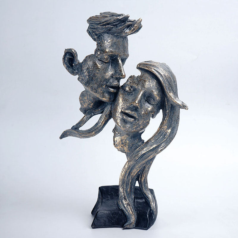 Home Resin Couple Sculpture Modeling Crafts Desktop Decoration Ornaments