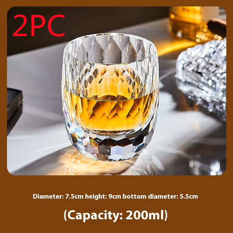 Hand Carved Whiskey Crystal Glasses