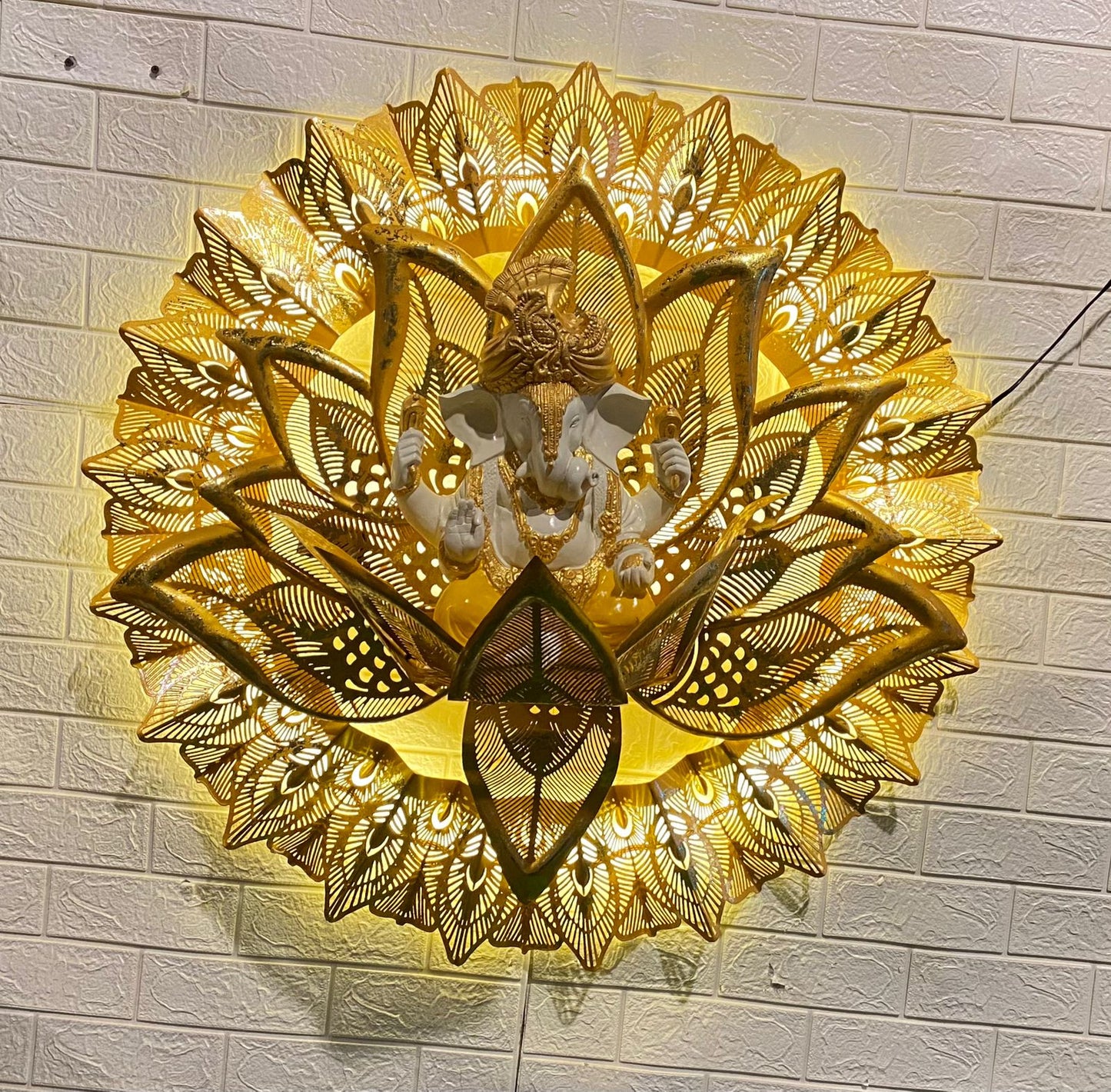 Lotus Ganesha Wall Decor 36*36*15-V Home Decor