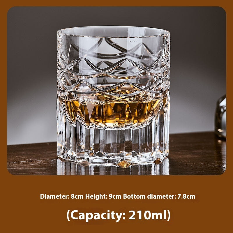 Hand Carved Whiskey Crystal Glasses