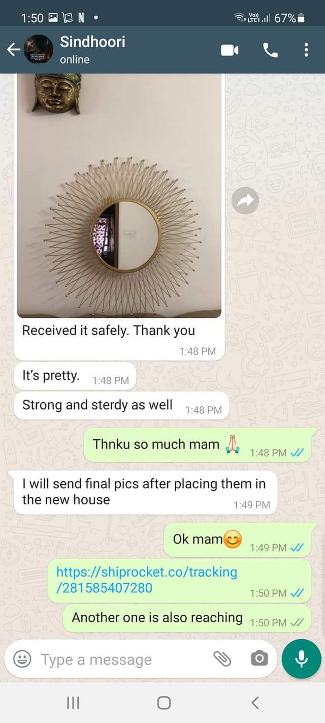 Mirror Wall Decor 32*32-V Home Decor