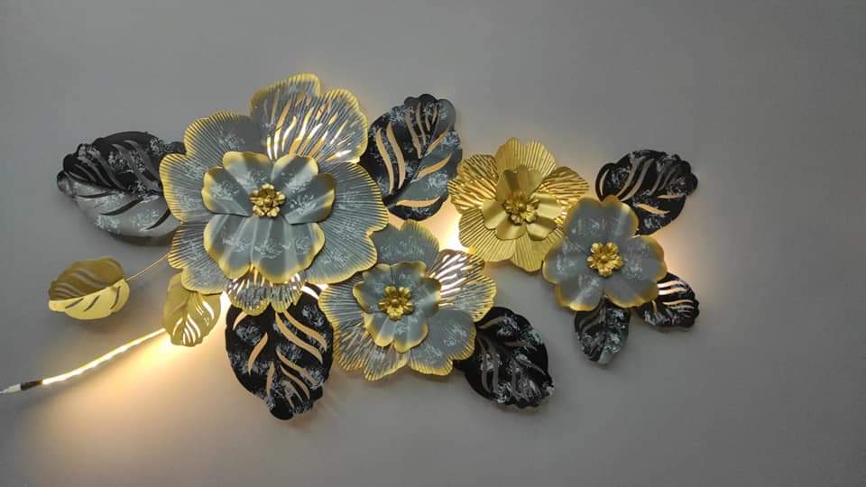 Tuberose gray Flower wall decor 50*23-V Home Decor