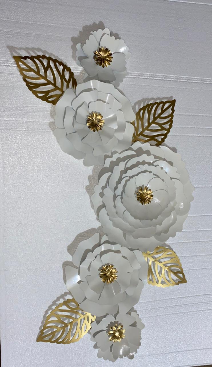 White Flower 48*21-V Home Decor