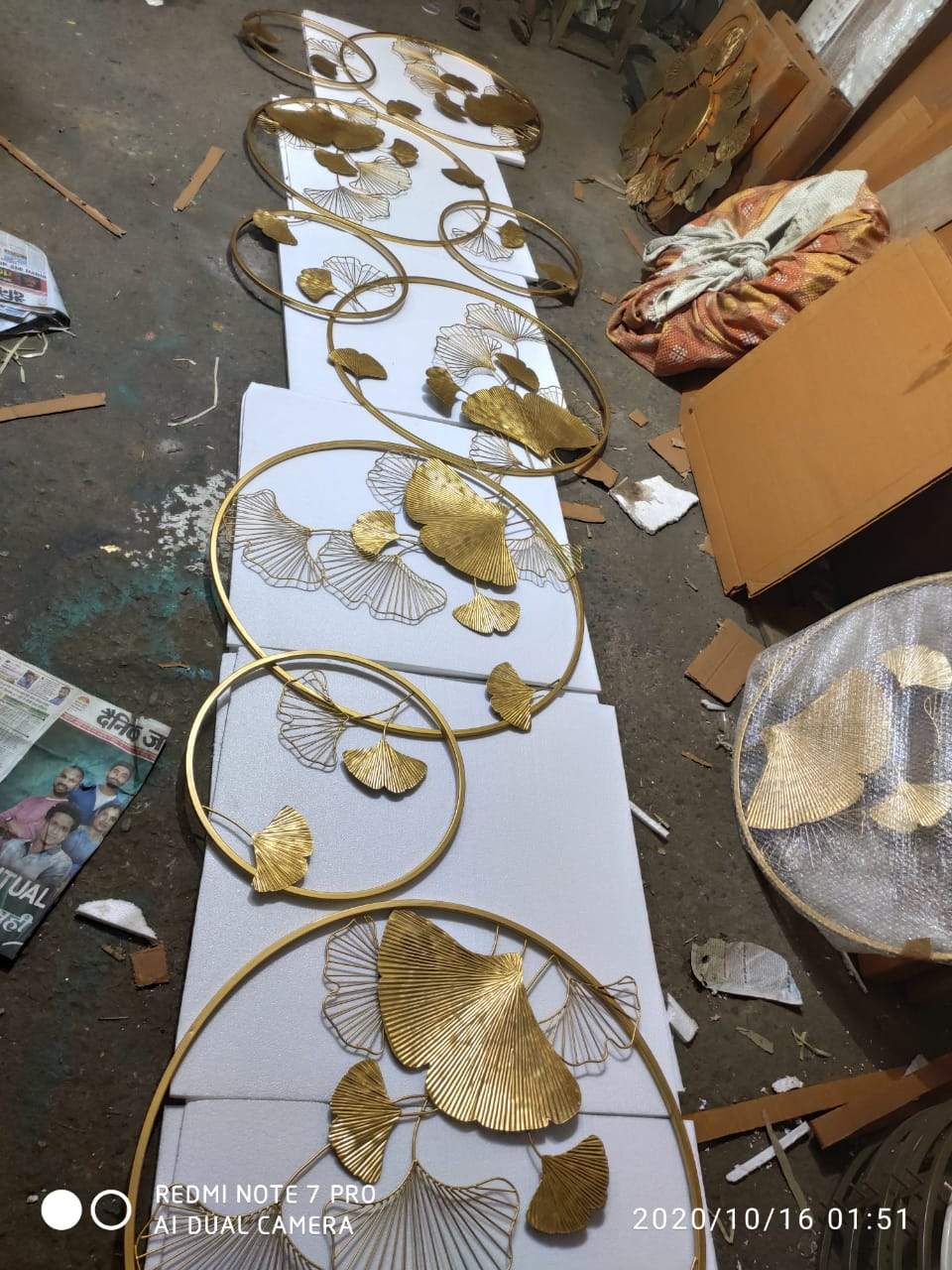 Double Ring Ginkgo 44*30-V Home Decor