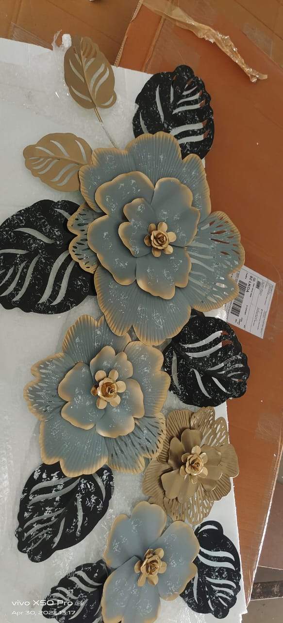 Tuberose gray Flower wall decor 50*23-V Home Decor