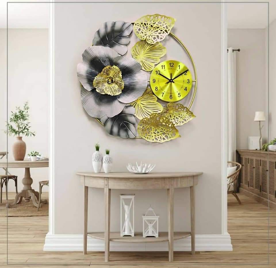 Lily leaf ring Clock 32*32-V Home Decor
