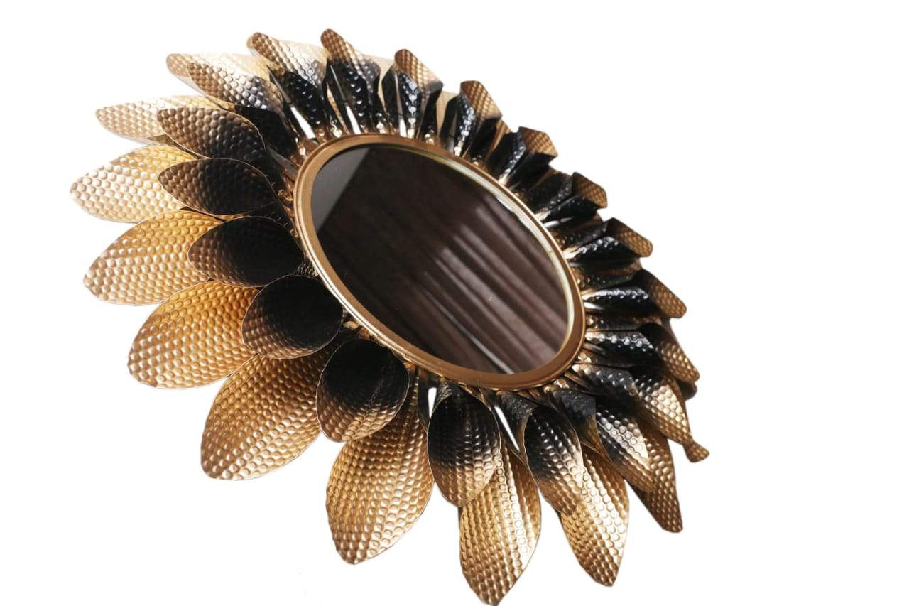 Leaf Mirror 30-V Home Decor