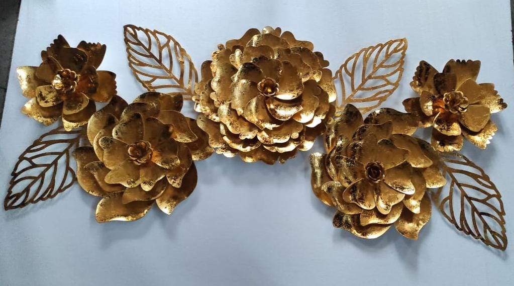 Golden Flowers 48*24-V Home Decor