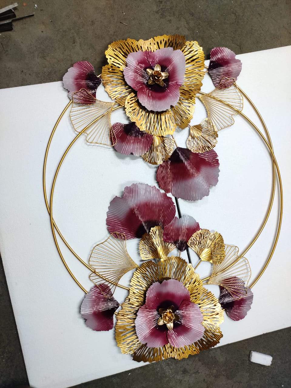 Double Ring Flowers 52*32-V Home Decor