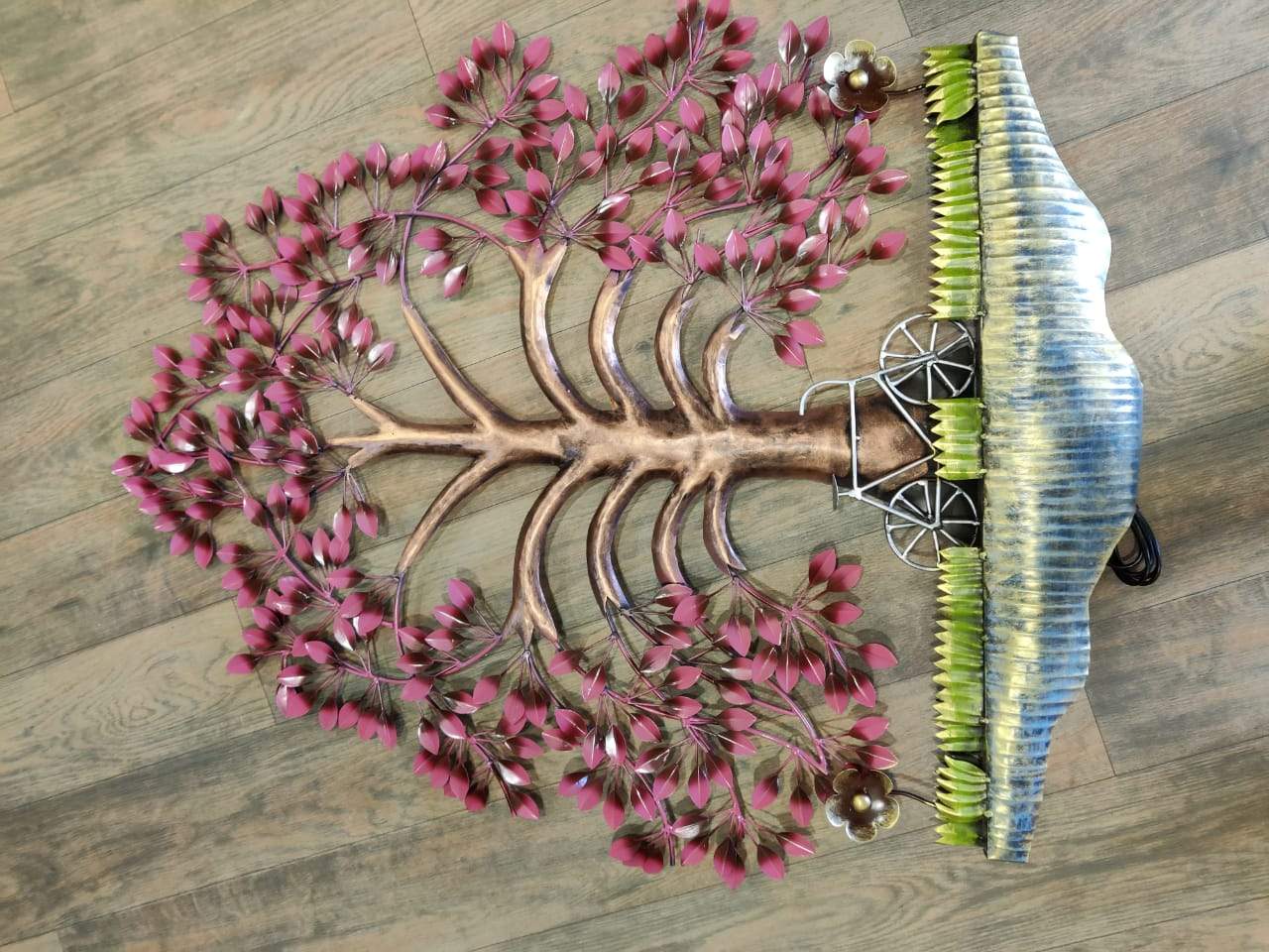 Pink Cycle Tree Wall Decor 32*2*50-V Home Decor