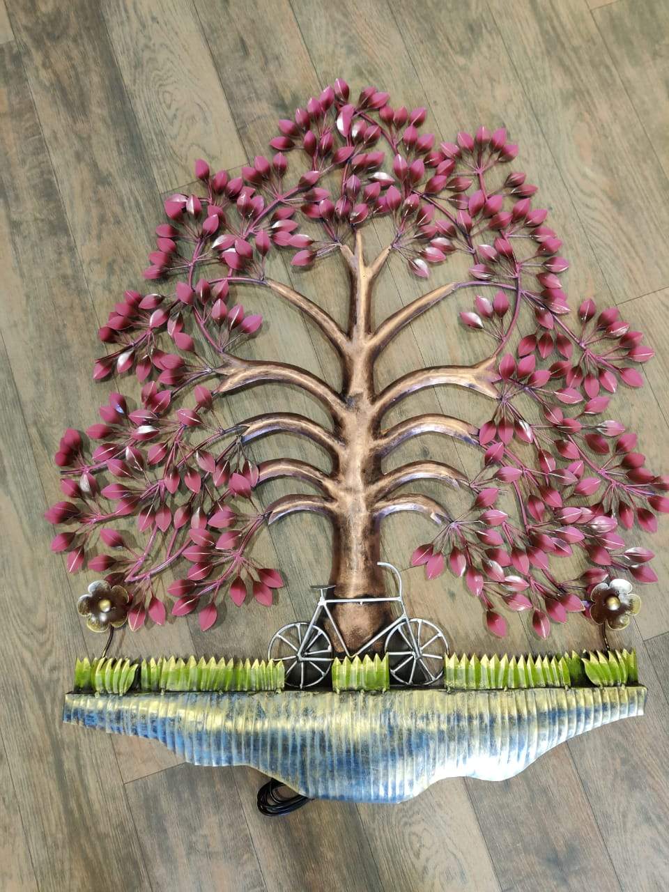 Pink Cycle Tree Wall Decor 32*2*50-V Home Decor