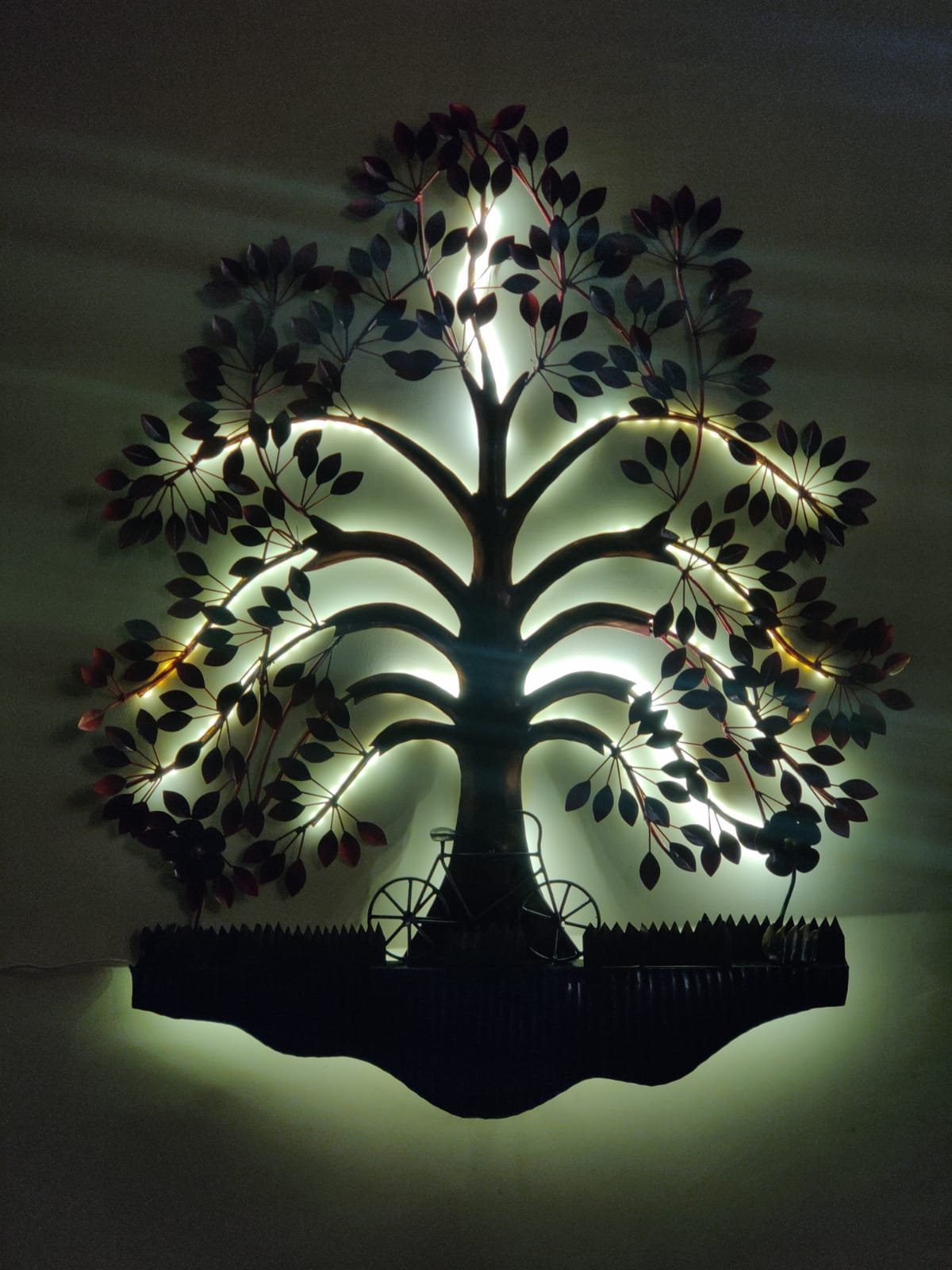 Pink Cycle Tree Wall Decor 32*2*50-V Home Decor